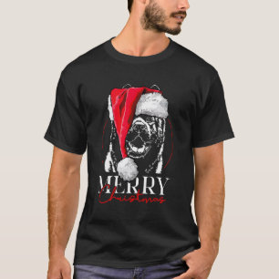 Camiseta Papais noeis Engraçados American Akita Feliz Cacho