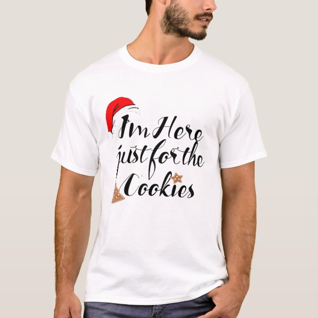 Camiseta Papais noeis Engraçados Aqui Apenas Para Design De (Frente)