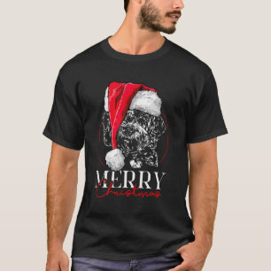 Camiseta Papais noeis Engraçados Bodam Feliz Cachorro De Na