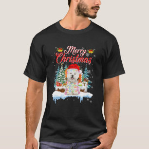 Camiseta Papais noeis Engraçados Cachorros Malteses Felize