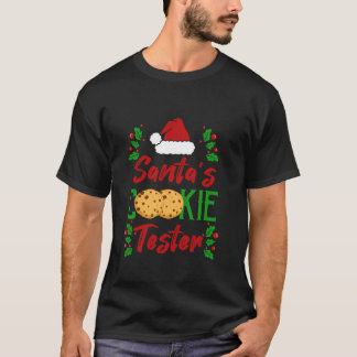 Camiseta Papais noeis engraçados Cookie Tester Natal Cookie