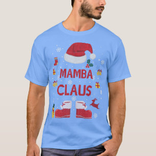 Camiseta Papais noeis Engraçados Costume Mamba Claus Xmas P