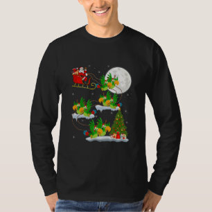 Camiseta Papais noeis Engraçados Da Árvore De Iluminaçã