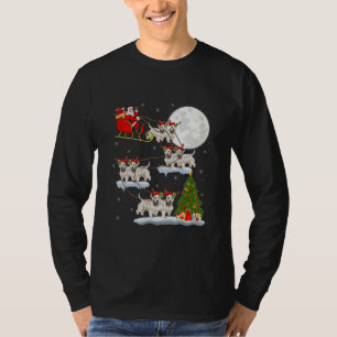 Camiseta Papais noeis Engraçados Da Árvore De Iluminaçã