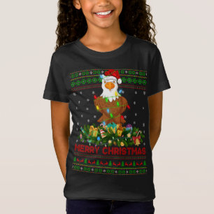 Camiseta Papais noeis Engraçados Da Árvore De Iluminação Do