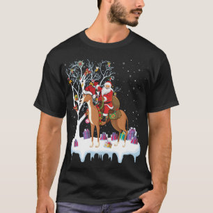 Camiseta Papais noeis Engraçados Da Árvore De Iluminação Do