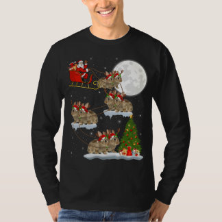 Camiseta Papais noeis Engraçados Da Árvore De Iluminação Do