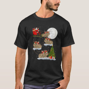 Camiseta Papais noeis Engraçados Da Árvore De Iluminação Do