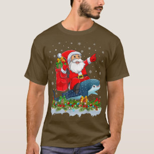 Camiseta Papais noeis Engraçados De Bordo De Tubarão De Bal