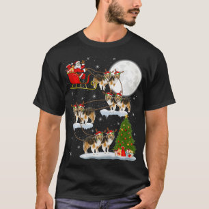 Camiseta Papais noeis Engraçados De Camas De Iluminação 