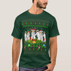 Camiseta Papais noeis Engraçados De Iluminação Xmas Feia De