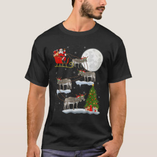 Camiseta Papais noeis Engraçados De Lighting Tree Andando D