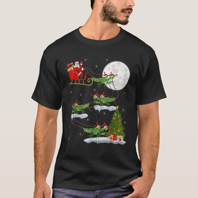 Camiseta Papais noeis Engraçados de Lighting Tree Andando M (Frente)