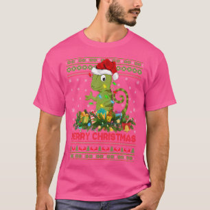 Camiseta Papais noeis Engraçados De Lighting Tree Ugly Cham