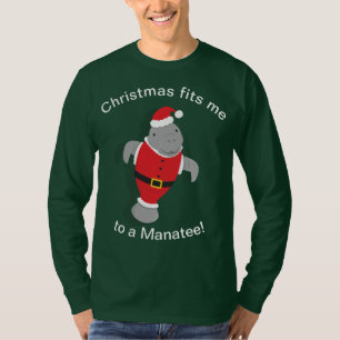 Camiseta Papais noeis engraçados de Manatee Natal