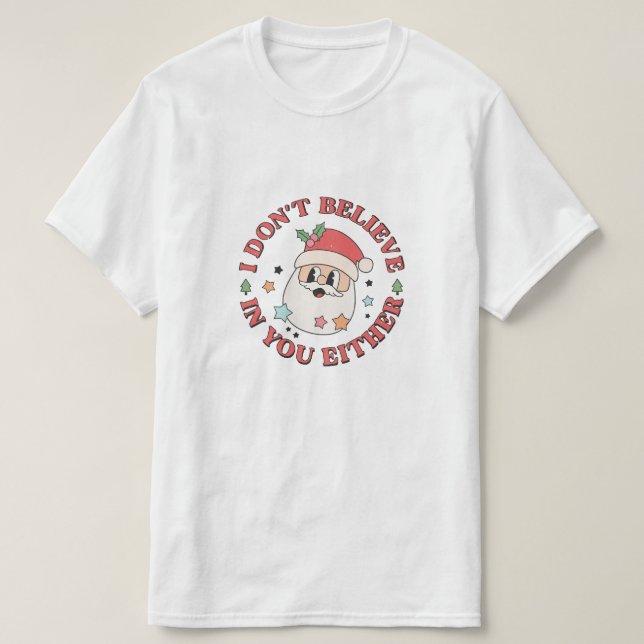 Camiseta Papais noeis Engraçados de Natal (Frente do Design)