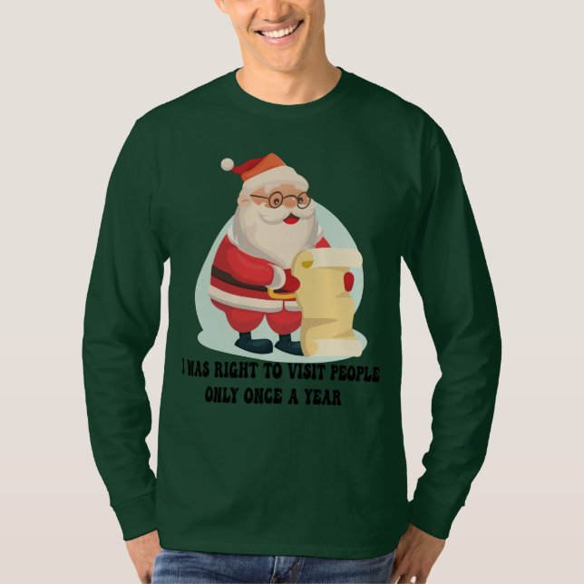 Camiseta Papais noeis engraçados de Natal (Frente)
