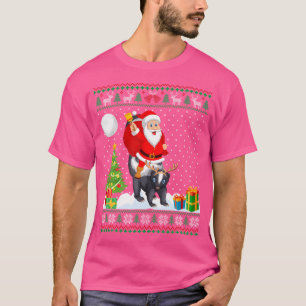 Camiseta Papais noeis Engraçados de Natal Feios Andando pel