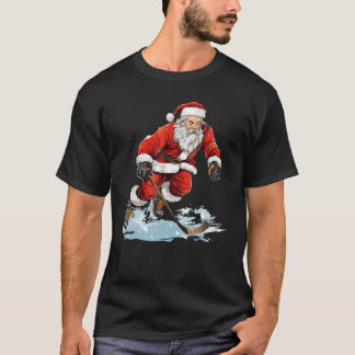 Camiseta Papais noeis Engraçados De Natal Jogando Cristo De