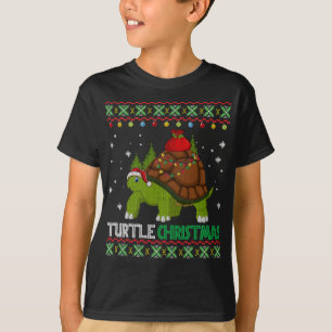 Camiseta Papais noeis Engraçados De Tartaruga Feia De Natal