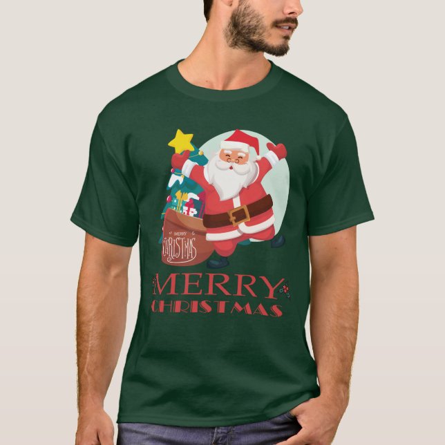 Camiseta Papais noeis engraçados do Feliz Natal  (Frente)
