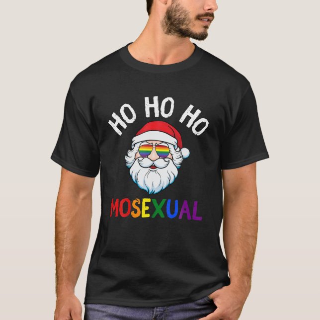 Camiseta Papais noeis engraçados do Gay 2021 Homens do Orgu (Frente)