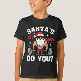 Camiseta Papais noeis Engraçados do ginásio do Papai Noel g