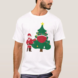 Camiseta Papais noeis engraçados do Natal de 2020 e árvore