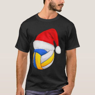Camiseta Papais noeis Engraçados Do Papai Noel De Voleibol