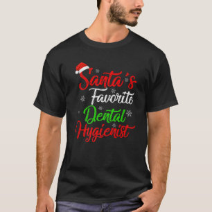 Camiseta Papais noeis engraçados do Xmas Higienista Dental