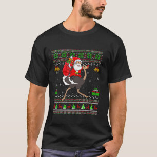 Camiseta Papais noeis Engraçados Do Xmas Que Andam Em Emu B