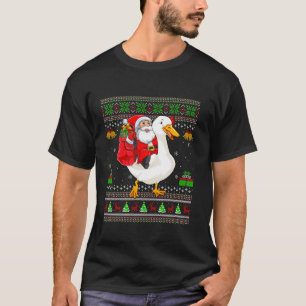 Camiseta Papais noeis Engraçados Do Xmas Que Andam Em Swan
