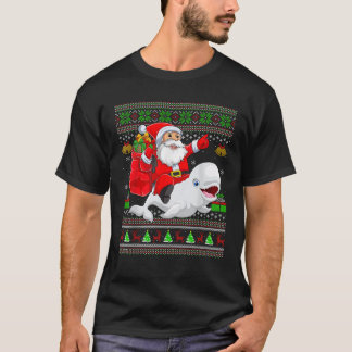 Camiseta Papais noeis Engraçados Do Xmas Que Andam Na Balei