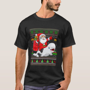 Camiseta Papais noeis Engraçados Do Xmas Que Andam Na Balei