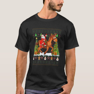 Camiseta Papais noeis Engraçados Engraçados Cavalos Andan