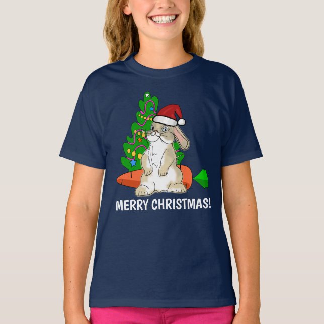 Camiseta Papais noeis Engraçados Feliz Natal Personalizável (Frente)