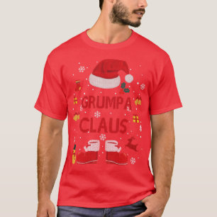 Camiseta Papais noeis Engraçados Figurume Grumpa Claus Xmas