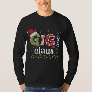 Camiseta Papais noeis Engraçados Gigi Claus Casa da Família