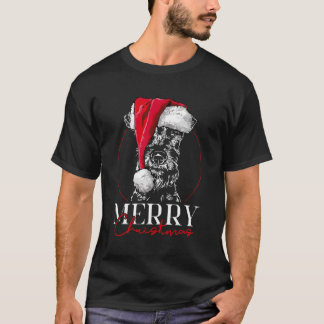 Camiseta Papais noeis Engraçados Irlandeses Terrier Feliz C
