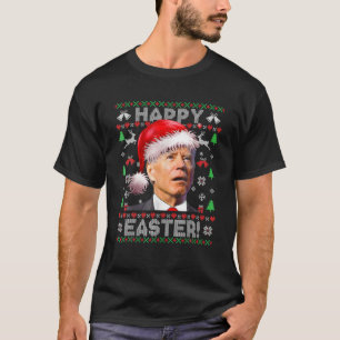 Camiseta Papais noeis Engraçados Joe Biden Felz pascoa Feia