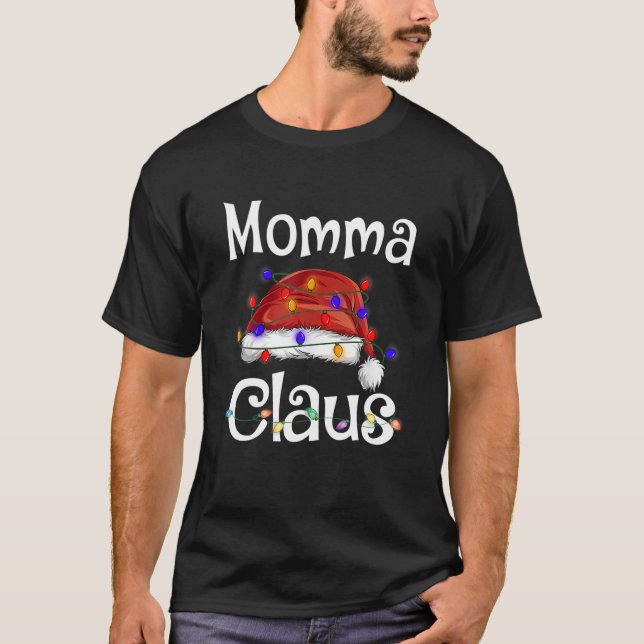 Camiseta Papais noeis Engraçados Mãe Claus Família de Natal (Frente)