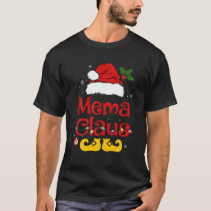 Camiseta Papais noeis Engraçados Mema Claus Família de Nata