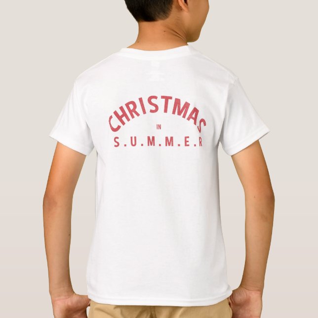 Camiseta Papais noeis Engraçados No Natal Do Verão Em Julho (Verso)