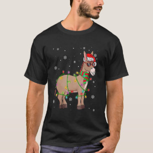 Camiseta Papais noeis Engraçados Noite de Natal Donkey Noit