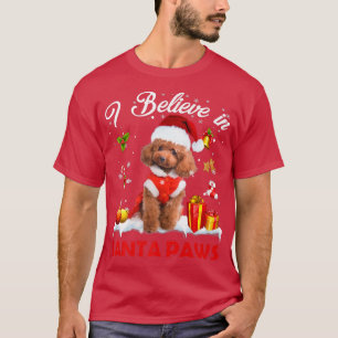 Camiseta Papais noeis Engraçados Poodle Claus decoração de
