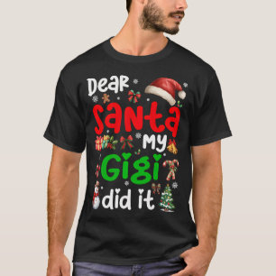 Camiseta Papais noeis Engraçados Que Minha Gigi Fez Na Famí