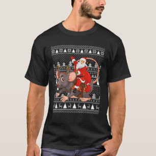 Camiseta Papais noeis Engraçados Rat Lover Rat Andando Cri