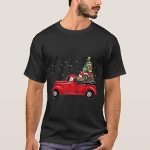Camiseta Papais noeis Engraçados Vagão Vermelho Caminhão Da