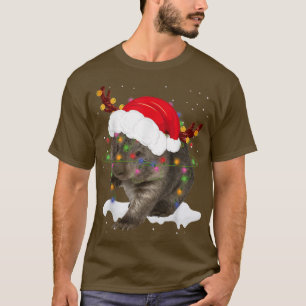 Camiseta Papais noeis Engraçados Vombam Luzes de Natal Vári