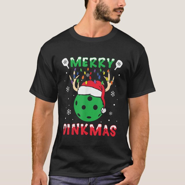 Camiseta Papais noeis Engraçados Xmas Reindeer Feliz Pickle (Frente)